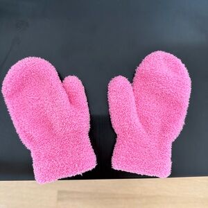 Soft Pink Fleece Kids Mittens